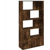 vidaXL Boekenkast 100x36x189 cm bewerkt hout gerookt eikenkleurig