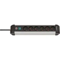 Brennenstuhl Premium-Alu-Line stekkerdoos 6-voudig 3 m H05VV-F 3G1,5 penaarde