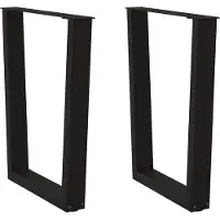 vidaXL Eettafelpoten 2 st V-vormig 60x(72-73,3) cm staal zwart