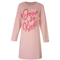 Temptation Dames Nachthemd - Bigshirt - Lange Mouw - Roze - Maat 4XL