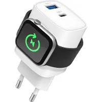 Eaxus Ladestation 3in1 USB-laadstation 22.0 W 1x USB-A, 1x USB-C, 1x Apple MagSafe Fast Charge, Magsafe Wit Binnen Wireless Charger, Snellader