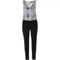 KOROSHI Jumpsuit grijs / donkergrijs / zwart / wit