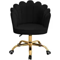 Russle Velvet Schelp Bureaustoel
