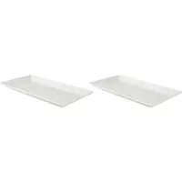 Palmer - White Delight - Schaal - 2 stuks - 28,5 x 15 cm - Wit - Porselein - Bordenset
