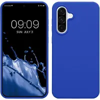Kwmobile telefoonhoesje geschikt voor Samsung Galaxy A36 5G - Hoesje met siliconen coating - Smartphone case in Baltisch blauw