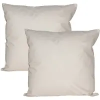 Anna's Collection Buiten of tuin sier kussens - 2x - zand/beige - 45 x 45 cm - binnen/buiten - zitkussens tuinstel