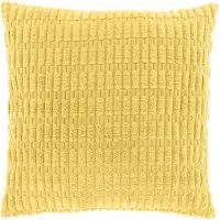 Unique living CEDRO - Sierkussen - 45x45 cm - Ribmotief- Lemon Yellow