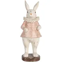 Clayre & Eef Decoratie Beeld Konijn 29 cm Beige Kunststof