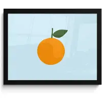 PosterMonkey Poster in lijst - Fotolijst 40x30 cm - Posters - Fruit - Sinaasappel - Oranje - Posterlijst zwart - Decoratie - Wanddecoratie woonkamer - Muurdecoratie slaapkamer