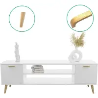 KOBI RTV kast wit 135 cm - Scandinavisch