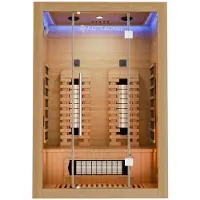 Juskys Infraroodcabine / Sauna Kiruna 130 Premium - 190 x 130 x 105 cm - Incl. LED & Bluetooth Radio