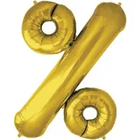 Folat Symbool % Goud 87 cm (zonder helium)