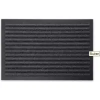 Benson Schoonloop deurmat - absorberend en slipvast - 90x150 cm - grijs met streepdesign