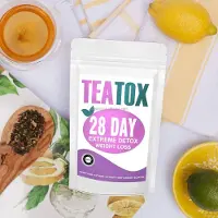 Teatox 28 Dagen Detox Thee – Vegan Afslankkuur – Buikvet Verbranden / Snel Afvallen / Detox / Fatburner / Thee Kuur / Gewicht Verliezen
