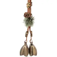 Clayre & Eef Ouderwetse Deurbel 8x12x50 cm Bruin Metaal