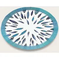 Arca Fish collection - Ovaal Vlak Melamine Bord 40x30cm – licht in gewicht – makkelijk stapelbaar – voor binnen en buiten