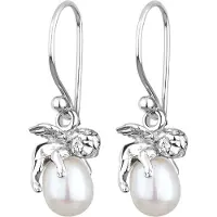 Elli Oorbellen 'Engel' zilver / wit