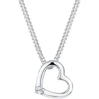 Elli - Halsketting - Dames Hart Hanger met Kristal in 925 Sterling Zilver - Dames