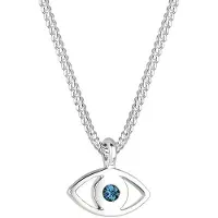Elli - Elli Halsketting dames met hanger Evil Eye symbool en kristal in 925 sterling zilver verguld 40 cm lang Ketting Dames