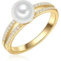 Valero Pearls Ring goud / transparant / parelwit