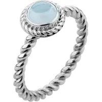 Nenalina Ring 'Geburtsstein - März' smoky blue / zilver