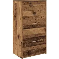 vidaXL Dressoir met 6 lades 50x34x96 cm bewerkt hout oud houtkleurig