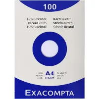 Exacompta Systeemkaart 210 x 297 mm Blanco Wit