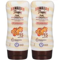 Hawaiian Tropic Silk Hydration Zonnebrandlotion Spf15 2x180 ml Lotion