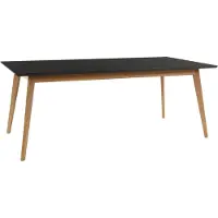 DOMUS Vista|Eettafel 200 cm in Zwart Eiken
