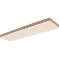Globo Plafondlamp Doro, dimbaar, hout donker, Woon-/ Eetkamer, Hout, Modern, plafondlamp hout