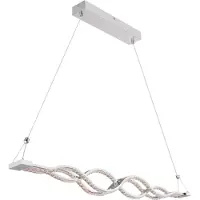 Globo Lighting Golvende hanglamp chroom kristallen Globo Pilla