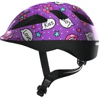 ABUS Fietshelm SMOOTY 2.0 purple kisses S - 45-50 cm - paars - Geschikt voor gebruik op kinderfietsen - 200 g