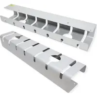 Roline kabelgoot, voor montage onder bureau (2 stuks), zilver