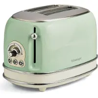 Ariete 0155/04 - Vintage broodrooster - 2 sneden - met tosti-klemmen - 810 Watt - groen