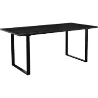 Loft 24 Eettafel Lannion Onderstel van metaal zwart, tafelblad met houtstructuur, hoogte 76 cm (1 stuk)