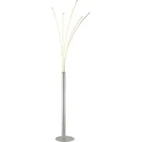 Globo Lighting Moderne vloerlamp Bizzy nikkel