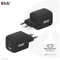 Club 3D CAC-1913EU Club3D Ladegerät 2xUSB Typ C, 1xUSB Typ A, PD 65W, GaN retail