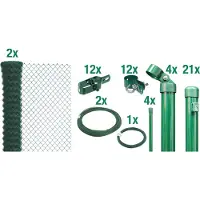 Alberts Draadgaasafrastering Hoogte: 80 - 200 cm, totale lengte: 15 - 100 m, voor plaatsing in beton (set)