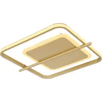 Globo Lighting Gouden plafondlamp Reball vierkant