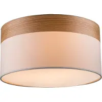 Globo Plafondlamp Chipsy Met Houtlook Ø 40cm