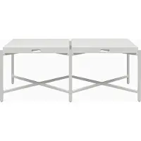 Notio Living Poly-Salontafel - Dienblad - Wit MDF