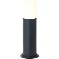 Brilliant Sokkellamp Aberdeen, hoogte 35 cm, antraciet, roestvrij staal Aberdeen, zwart, Roestvrij staal, Modern, buitenlamp