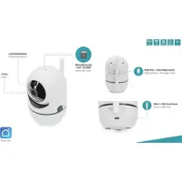 Digitus DN-18603 Full HD PT-Innenkamera m Auto-Tracking, Sprachsteu.