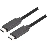 Bachmann Verbindungskabel USB-C 3.1 Gen2, PD 100W, USB-C auf USB-C 1m schwarz
