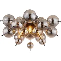 Globo Unieke Plafondlamp Udo Smoke Glas