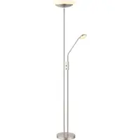 Globo Lighting Verstelbare nikkelen vloerlamp 2-lichts Globo Ganina