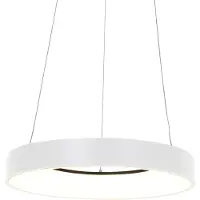 Steinhauer Hanglamp Ringlede 2695W Wit rond 48cm elektrisch verstelbaar hoogte met kunststof en metaal Modern