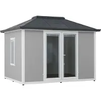 Sunjoy Tuinhuis-Studio-Fitness- of werk ruimte van aluminium/staal 302cm x 386cm