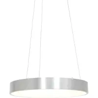 Steinhauer Hanglamp Ringlede 2695ZI Zilver rond 48cm, hoogte verstelbaar, gemaakt van kunststof en staal, modern design voor binnengebruik