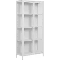 House Nordic Vitrinekast Brisbane | staal wit 80x175x35 cm vitrinekasten | NADUVI